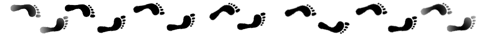 silhouette of footsteps