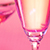 Close up of pink alcohol