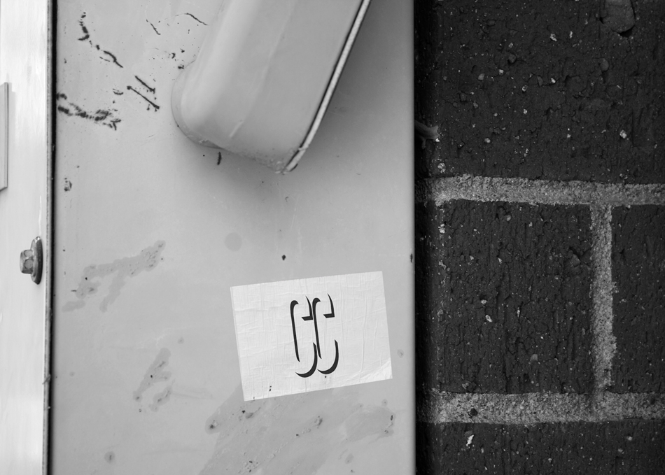 The Creature Concepts sticker on an electrical box.