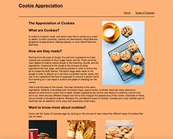 picture of my Cookie Appreciation website