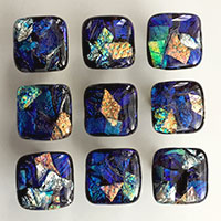 Picture of nine cobalt glass squares.