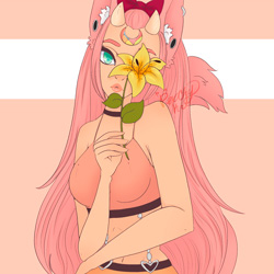 Finished commission of a half body portrait