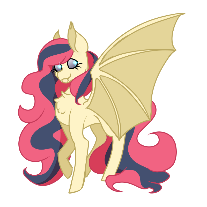 a golden yellow Bat Pony