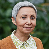 woman with a plesent smile