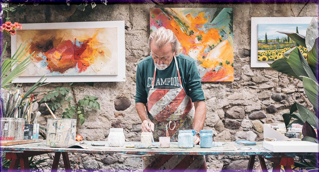 picture of man painting