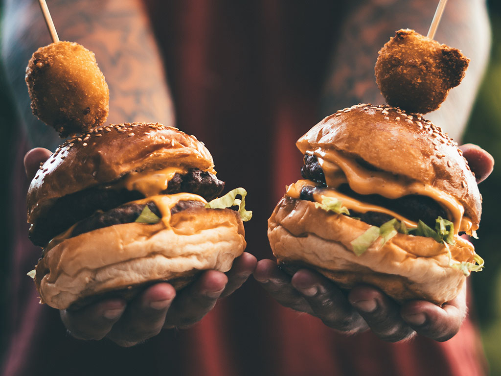 two burgers