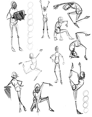 Sketches of People Poses Page 2