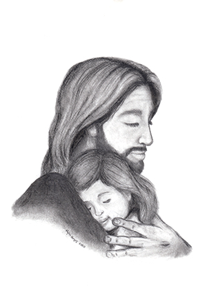 Graphite drawing of Jesus Christ