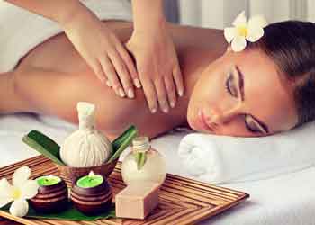 woman receiving massage