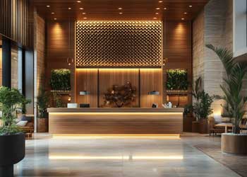 luxurious spa lobby