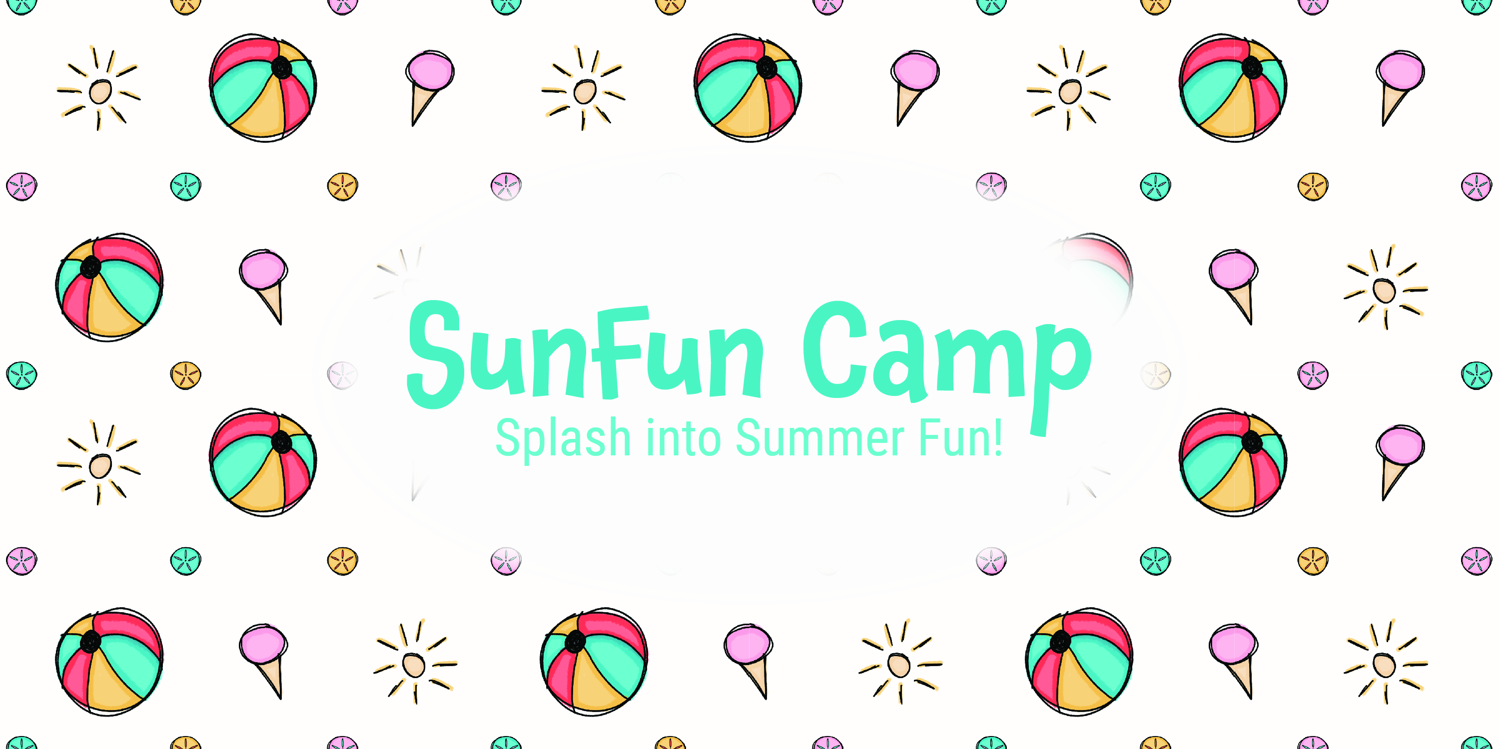 summer beach pattern banner