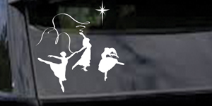 silhouette decal of dancing faries