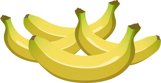 Banana vector graphic for homepage.