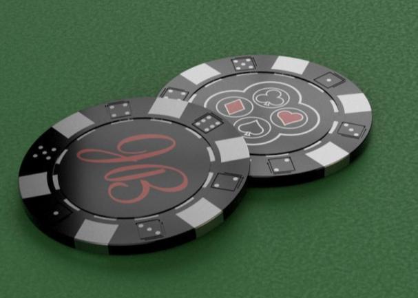 This is a custom poker chip that we designed for a clients family casino.